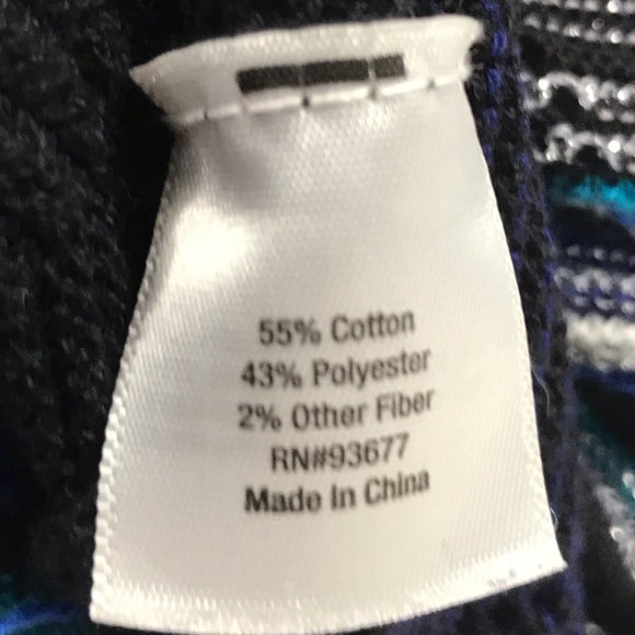 a.n.a Chevron Pattern Knit Sweater Dress Black Size Medium - Picture 4 of 6